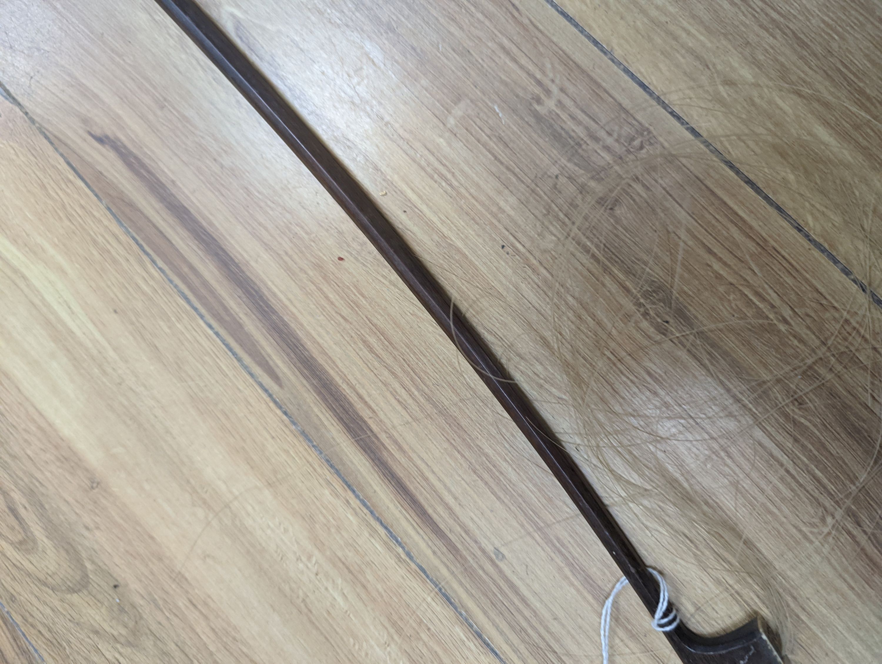 A violin and bow, various records etc